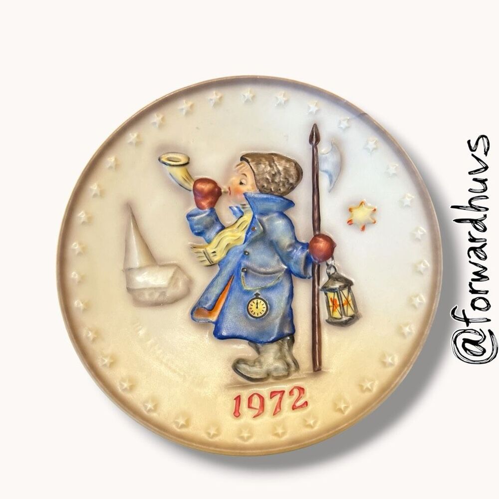 Hummel 1972 Annual Plate Goebel West Germany Hand Painted Christmas